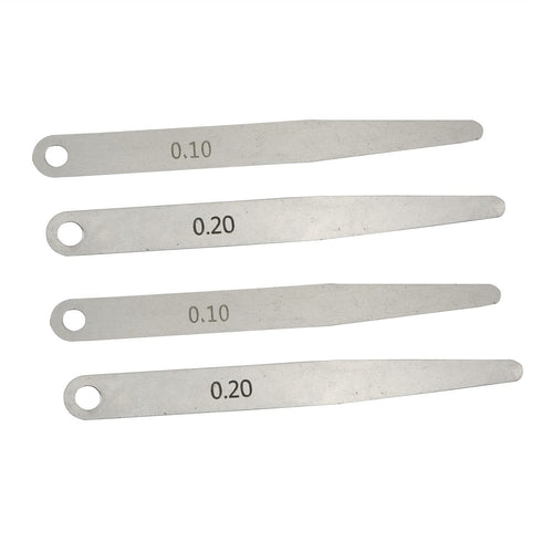 Feeler Gauge PZRT 2pcs 0.1mm and 2pcs 0.2mm Metric Thickness Feeler Gauge Gap Measuring Tool Metric Filler Thickness Gage Measurement Tool...
