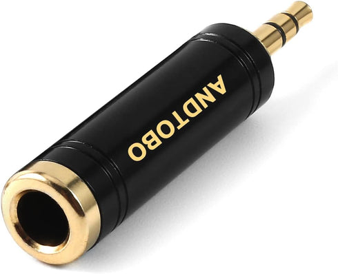 ANDTOBO 3.5mm Male to 1/4'' Female Stereo Pure Copper Headphone Adapter,3.5mm(1/8'') Plug Male to 6.35mm (1/4'') Jack Female Stereo Adapter for He...