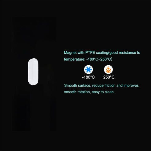 MECCANIXITY Magnetic Stirrer Mixer Stir Bar Rod 20mm(0.79") x7mm Cylinder Shape PTFE Coating Magnet White for Laboratory 6Pcs...