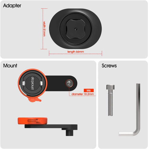 sincetop Bike Phone Mount for Mountain Bicycle, Universal Aluminum Road Bike Stem Cap Cell Phone Holder, Connect Quickly Riding Clip Stand, MTB Ha...