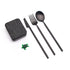 Outlery Portable Stainless Steel Cutlery Set (Black) -Travel Silverware with Case for Easy Transport - Designed for On-The-Go Dining for Modern No...
