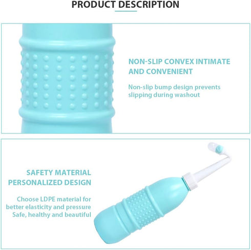 Travel Bidet Bottle, Portable Bidet Sprayer Hand held Bidet 500ml for Personal Hygiene Care,Extra Long Pointed Nozzle Spray for Women, Baby and El...