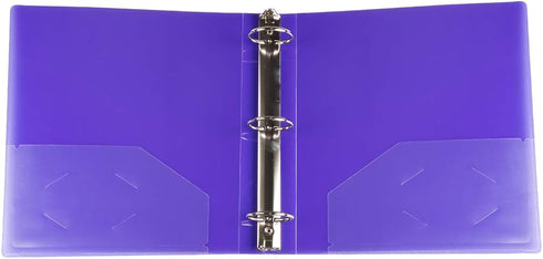 JAM PAPER Plastic 2 inch Binder - Purple 3 Ring Binder - Sold Individually...