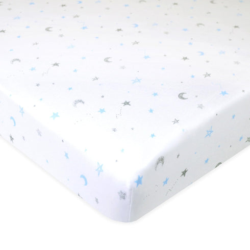 American Baby Company 100% Natural Cotton Fitted Mini Crib Sheet 38" x 24" - Soft & Breathable Small Nesting Portable Crib Sheet, Fits Pack N Play...