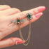 Vintage Honey Bee Brooch Pins for Women Men CZ Crystal Lapel Pin Badge Hanging Tassel Chains Collar Brooches Pin Shirt Collar Pins Hat Scarf Tie P...