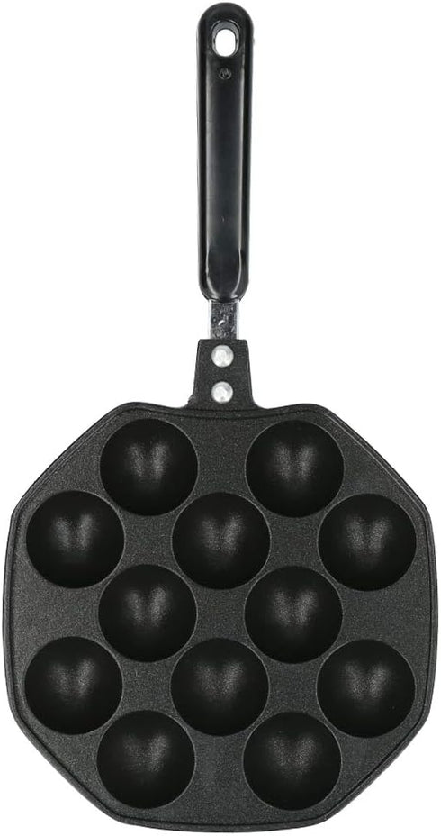 Takoyaki Grill Pan, 12 Cavities Takoyaki Maker Nonstick Coating Aluminum Cooking Baking Model Tool for Making Poffertjes Pancake Balls Desserts...