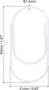 MECCANIXITY Wide Paper Clip Coated Large Clips Bookmarks with Box 2 Inch White for Organize Office Home, Pack of 30...