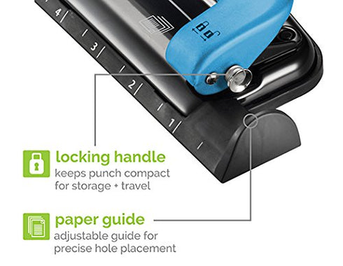 Bostitch Office EZ Squeeze™ Reduced Effort 3-Hole Punch, 12 Sheets, Blue (2103), 12 Sheet Blue...