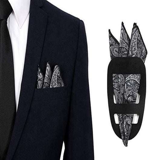 3 Pack Pocket Squares Holders, Accessories for Men Square Scarf Silk Handkerchief Keeper Fixed Clip Suit Accessories...