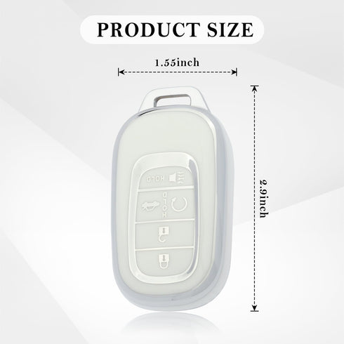 Stylish Car Key Fob Cover,Soft TPU Car Key Case Waterproof Key Fob Holder Compatible with Honda CR-V Civic Pilot HR-V,Key Fob Protector Car Access...