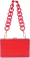 Cute Transparent Acrylic Shoulder Bag Clear Crossbody Evening Clutch Purse Handbag With 2 Gold Chain For Women...