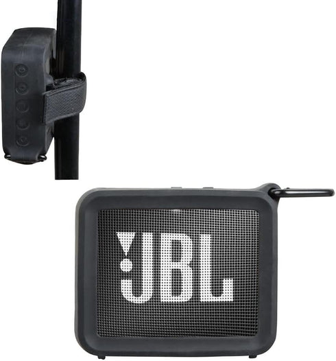 Hermitshell Silicone Carrying Case Replacement for JBL GO2 - Waterproof Ultra Portable Bluetooth Speaker (Black 2)......