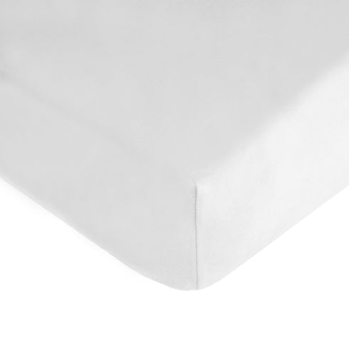 American Baby Company 100% Natural Cotton Fitted Crib Sheet 52" x 28" - Soft, Breathable, Hypoallergenic & Gentle Toddler Bed Sheet, White, Neutra...