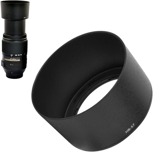 ANGGREK Lens Hood Lens Hood Replacement Camera Mount Lens Hoodb HB-57 ABS Lens Hood Shade for Nikon AF-S 55-300mm F4.5-5.6G ED VR Camera Lens...