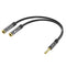 KINGTOP Headset Splitter, 3.5mm Headphone Mic Splitter Cable for Headset with Separate Audio Microphone Jacks, Microphone Headphone Splitter (Not ...