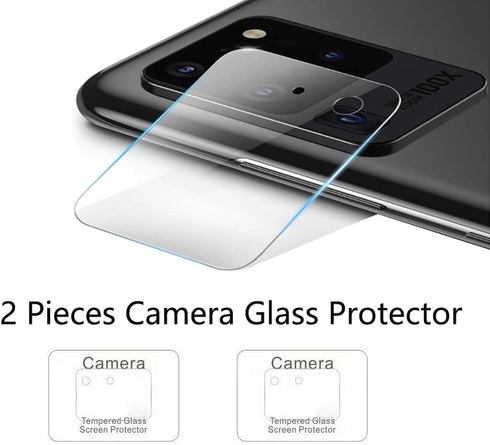 2 Pieces OEM Note 20 Ultra Camera Glass Replacement for Samsung Galaxy Note 20 Ultra 5G (All Carriers) Rear Camera Glass Lens Replacement with Adh...