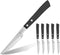 Steak Knives, Steak Knife Set of 6, German Stainless Steel Steak Knife Serrated...
