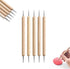 Walfront 5Pcs Double End Embossing Stylus Set Stainless Steel Ball Tip Tracing Dotting Stylus for DIY Painting Engraving Shaping......