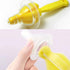 Long Handle Bottle Nipple Cleaner Sponge Brush, BPA-Free Bottle Scrubber - Yellow|6 Pack...