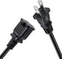 2-Pack Polarized USA Outlet Saver Power Extension Cord Cable 125V 10A 2-Prong 2 Outlets for NEMA 5-15P to NEMA 5-15R (1.6ft/50cm)...