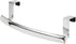mDesign Steel Over Door Curved Towel Bar Storage, Hanger for Cabinet or Cupboard, Holder Rack for Kitchen, Bathroom - Holds Hand/Dish Towels, Wash...