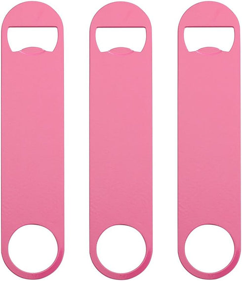 3 Pack 7" Heavy Duty Flat Bottle Opener, Pink...