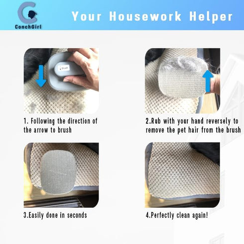 Lint Brush, 2-Pack Lint Remover, Pet Hair Remover, Clothes Brush, Magic Lint Remover Brush, Sheet and Carpet Cleaning Brush, No Need Lint Roller R...