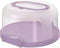 Round Cake Carrier Two Sided Cake Holder Serves as Five Section Serving Tray, Portable Cake Stand Fits 10 inch Cake, Cake Box Comes With Handle, C...