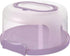 Round Cake Carrier Two Sided Cake Holder Serves as Five Section Serving Tray, Portable Cake Stand Fits 10 inch Cake, Cake Box Comes With Handle, C...