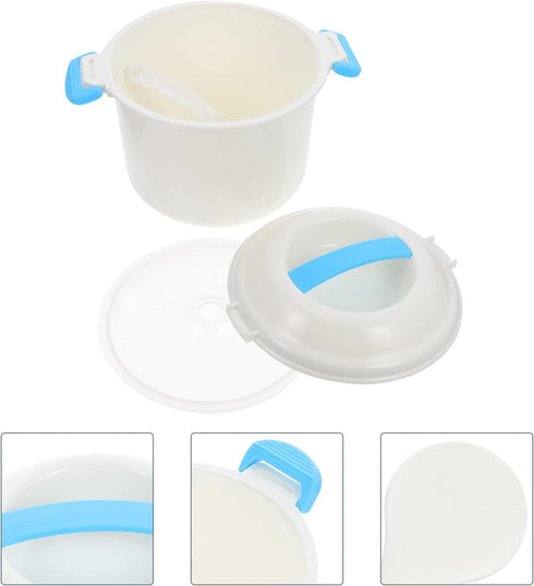 OSALADI Portable Rice Cooker Microwave Rice and Pasta Cooker Rice Steamer Microwave Food Container for Vegetables Soups Dishwasher Safe 1- 2L...