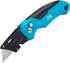 OX Tools Pro Heavy Duty Fixed Blade Folding Knife w/Easy Change Blade Button - Quick Fold Action & Strong Lightweight Construction | Includes 3 Re...