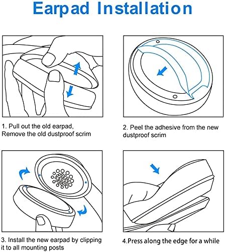 Earpads Replacement Compatible with Solo 2.0/3.0 Wireless Replacement Earpads, Alitutumao Memory Foam Ear Pads Cushion Cover Protein Leather Repla...