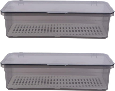 Cabilock Cutlery Organizer flatware tray kitchen drawer organizer with lid utensil holder with cover utensil drawer organizer for drawer counterto...