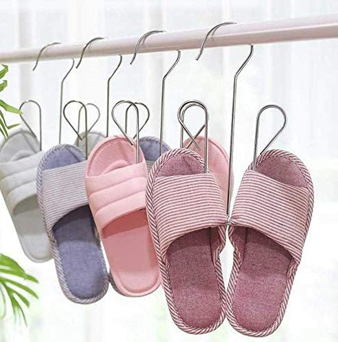 5 Pack Stainless Steel Shoes Hanger Drying Rack for Dehumidifying Hanging Leather Shoes,Double Hook Design Drying Shelf Storage Organizer,Closet O...