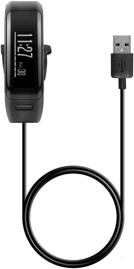 EXMRAT for Garmin Vivosmart HR Charger, Replacement Charging Cable for Garmin Vivosmart HR / Vivosmart HR Plus Activity Tracker Regular Fit (Black...