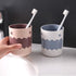 Cute Little Monster Color Matching Mouthwash Cup, Reusable Toothbrush Holder, Bathroom Cup, Tooth Brushing Cup, Plastic 450ml (Set of 4)...
