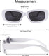 Rectangle Sunglasses Trendy Retro 90S Sunglasses Y2K Aesthetic Sunglasses Fashion Square Frame Sunglasses UV400...