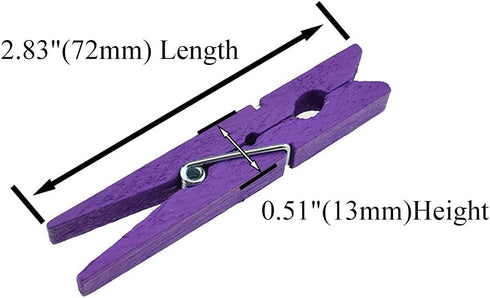 HAHIYO Colorful Wooden Clothes Pins Clothespins Wide Do NOT Fall Apart 2.87 inches Length 16 Pack Sturdy Strong Springs No Rust No Discoloration f...