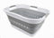 SAMMART 30L (8 gallon) Collapsible 3 Handled Plastic Laundry Basket - Foldable Pop Up Storage Container/Organizer - Space Saving Hamper/Basket (Wh...