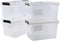 4-Pack 10.5 Quart Clear Latch Storage Box with Lid, Plastic Storage Latch Bin...
