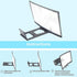 12 Inch 3D Curved HD Phone Screen Amplifier Foldable Phone Holder Suit for All Smartphones......