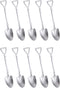 Smilesunus 10 Pcs Mini Shovel Spoons Dessert Spoons Stainless Steel Ice Cream Yogurt Spoons...