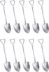 Smilesunus 10 Pcs Mini Shovel Spoons Dessert Spoons Stainless Steel Ice Cream Yogurt Spoons...