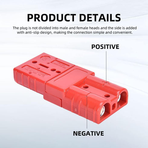 8 Pcs 6-10 Gauge Anderson Connector Plug 50A 12-36V Battery Quick Connector Red Battery Quick Disconnect Wire Harness Plug Kit for Winch Car Auto ...