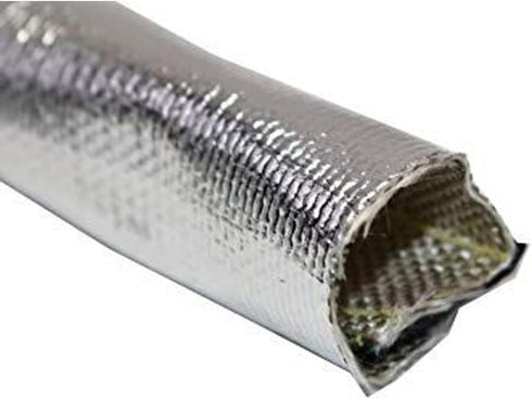 A-Team Performance - Heat Shroud Aluminized Sleeving for Ultimate Protection Barrier with Hook and Loop Closure - Exhaust Wrap - Header Wrap 1" x ...