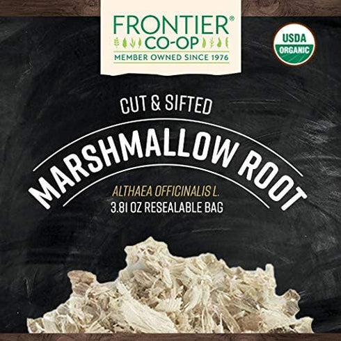 Frontier Co-op Organic Marshmallow Root Herb, Cut and Sifted, 3.8oz Bag – Perfect for Marshmallow Root Tea, Powder, Capsules and More...