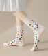 Polka Dots Socks Women Colorful Dots Cotton 5 Pairs Mid-calf Crew Socks Cute Breathable High Ankle...