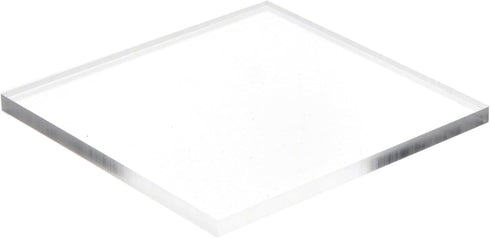 Plymor Clear Acrylic Square Polished Edge Display Base, 4" W x 4" D x 0.25" H, Pack of 2...