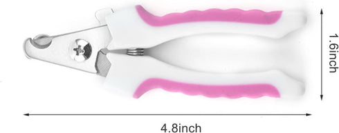 Dog Nail Clippers Trimmer for Small Medium Large Dog, Pet Grooming Tool with Quick Sensor, Nail File-Pink...
