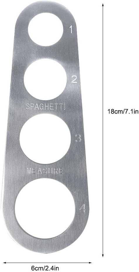 Stainless Steel Spaghetti Measurer Measuring Tool 4 Hole Measure Portion Control Cooking Pasta Ruler...